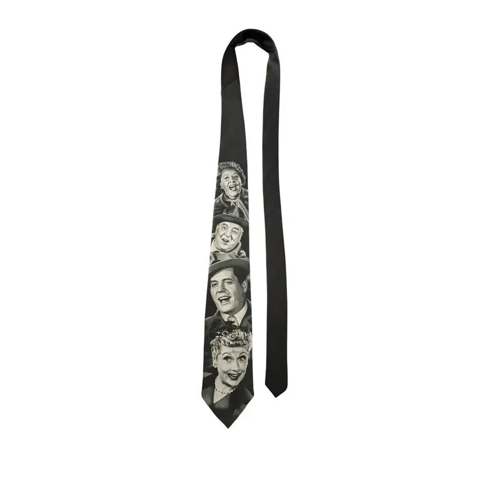 Ralph Marlin I Love Lucy Lucy And Gang Vintage Novelty Necktie Ricky Ethel Fred